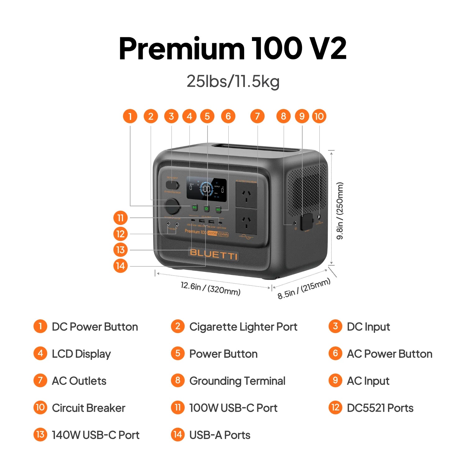 BLUETTI Premium 100 - 2000W