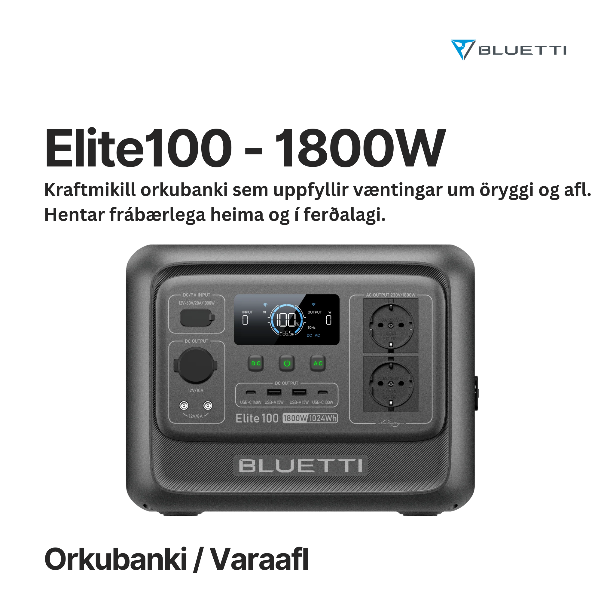 BLUETTI Elite100 V2 - 1800W