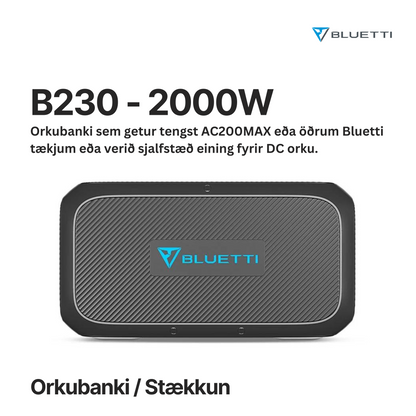 BLUETTI B230 ORKUBANKI - STÆKKUN