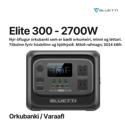 BLUETTI Elite 300 - Minnsti 3000 wattstunda orkubanki í heimi