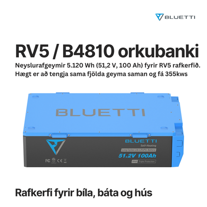 BLUETTI B4810 Neyslurafgeymir 5.120 Wh (51,2 V, 100 Ah)